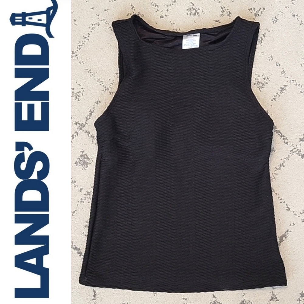 Lands' End Women's Black Swim Top